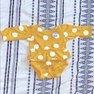 Mustard yellow onesie